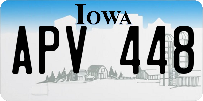 IA license plate APV448