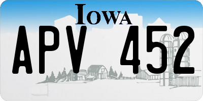 IA license plate APV452