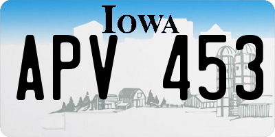IA license plate APV453