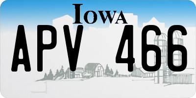 IA license plate APV466