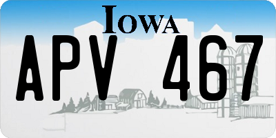 IA license plate APV467