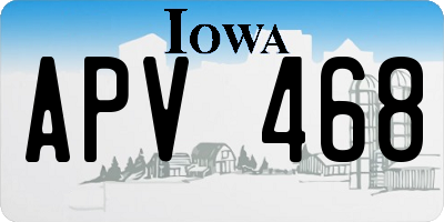 IA license plate APV468