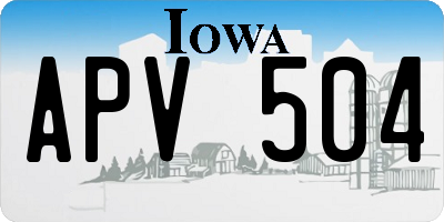 IA license plate APV504