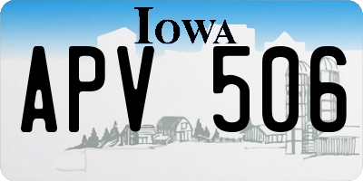 IA license plate APV506