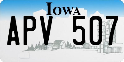 IA license plate APV507