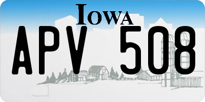 IA license plate APV508