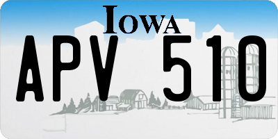 IA license plate APV510