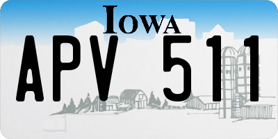 IA license plate APV511