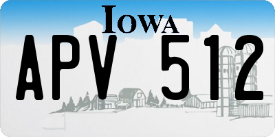 IA license plate APV512