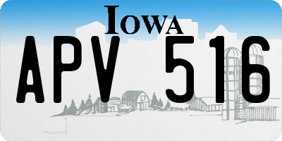 IA license plate APV516