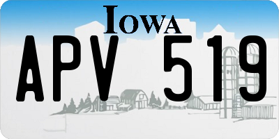 IA license plate APV519