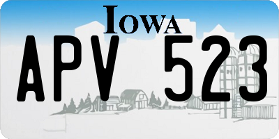 IA license plate APV523