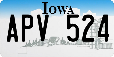 IA license plate APV524