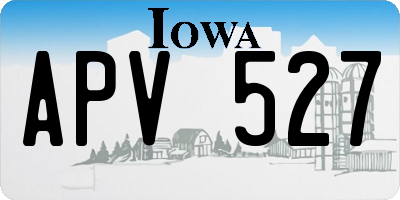 IA license plate APV527