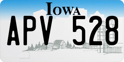 IA license plate APV528