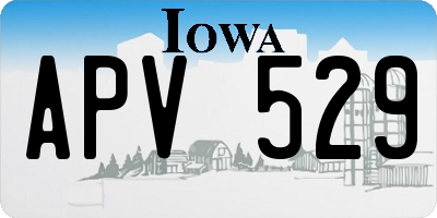 IA license plate APV529