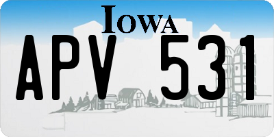 IA license plate APV531