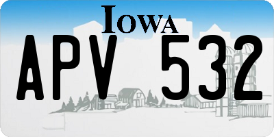 IA license plate APV532