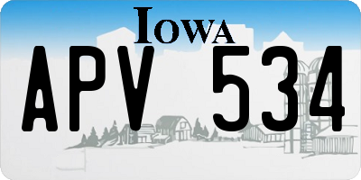 IA license plate APV534