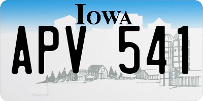 IA license plate APV541