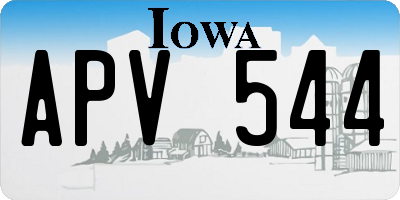 IA license plate APV544
