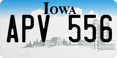 IA license plate APV556