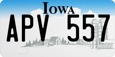 IA license plate APV557