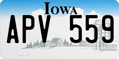 IA license plate APV559