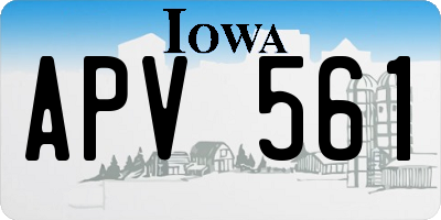 IA license plate APV561