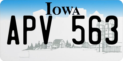 IA license plate APV563