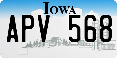 IA license plate APV568