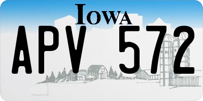 IA license plate APV572