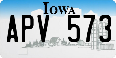IA license plate APV573