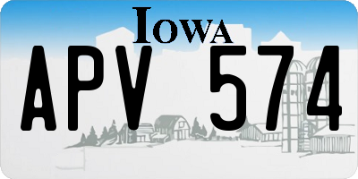 IA license plate APV574