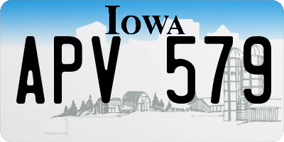 IA license plate APV579