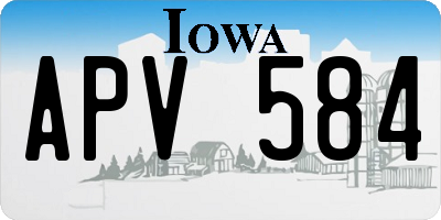IA license plate APV584
