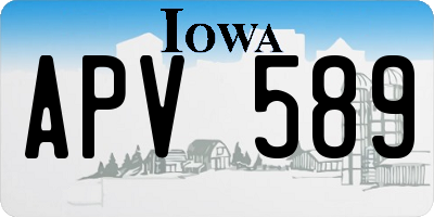 IA license plate APV589