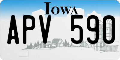 IA license plate APV590