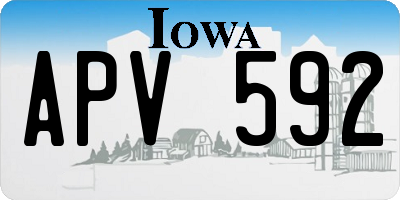 IA license plate APV592