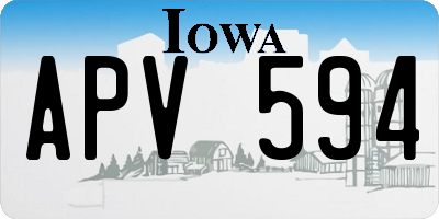 IA license plate APV594