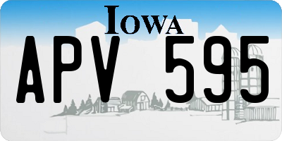 IA license plate APV595
