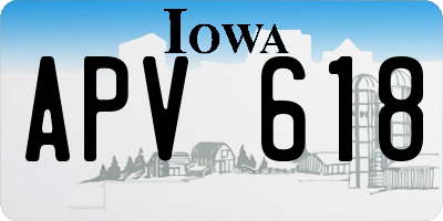 IA license plate APV618