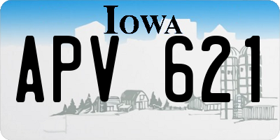 IA license plate APV621