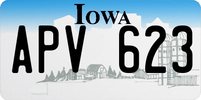 IA license plate APV623