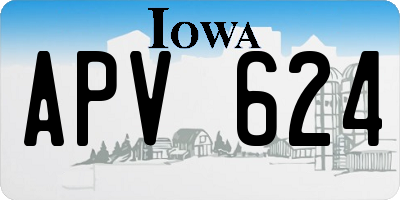 IA license plate APV624