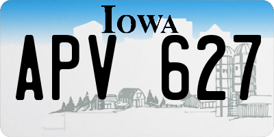 IA license plate APV627