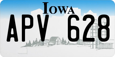 IA license plate APV628