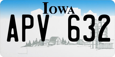 IA license plate APV632
