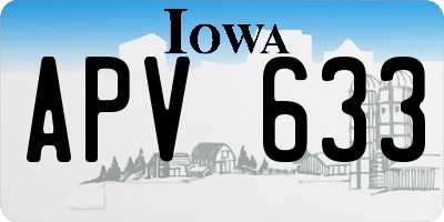 IA license plate APV633