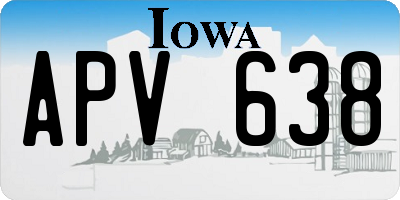 IA license plate APV638